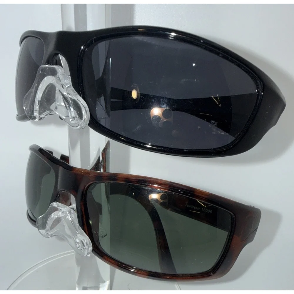 2 pairs ONE by Optic Nerve Authentic Sunglasses Polarized Wrap-Fourteener &Black